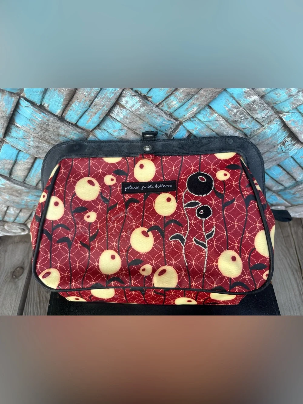 Vintage Petunia Pickle Bottom On-The-Go Diaper Clutch - Lively La Paz Pattern